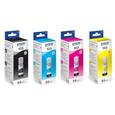 Set 4 cartuse cerneala, EPSON, 103 EcoTank, 103 Negru, 103 Cyan, 103 Magenta, 103 Yellow