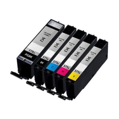 Set 5 Cartuse XL pentru Canon Compatibile cu PGI-570XL+CLI-571XL 