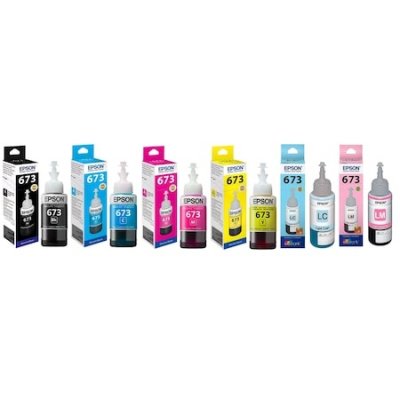 Pachet flacon refill cerneala T6731 negru,T6732 cyan,T6733 magenta,T6734 galben,T6735 light cyan,T6736 light magenta Epson original 36000 pagini