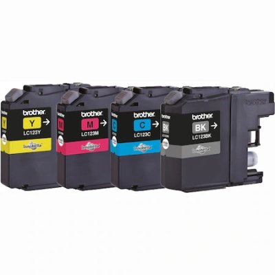 Set 4 cartuse inkjet , original BROTHER , LC123BCMY, Negru, Cyan, Magenta, Yellow