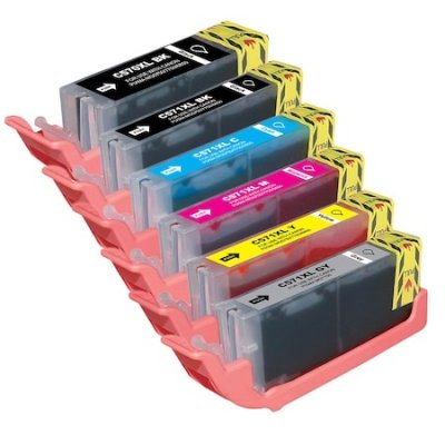 570XL Set 6 Cartuse Compatibile PGI570XL-CLI571XLBK-C-M-Y-GY, Pixma MG7750/Pixma MG7751,MG7751 /MG7752