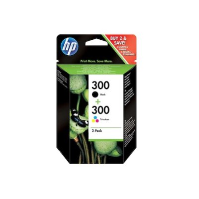 Set 2 cartuse Original HP300 negru si color