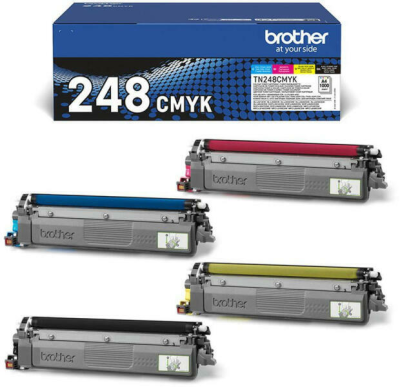 Set de 4 Cartuse Toner TN-248, original BROTHER, pentru imprimantele MFC-L8340CDW, MFC-L8390CDW, 4x1000 pagini