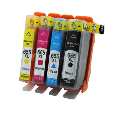 Set 4 Cartuse cerneala compatibil HP 655XL Black, Cyan, Magenta, Yellow